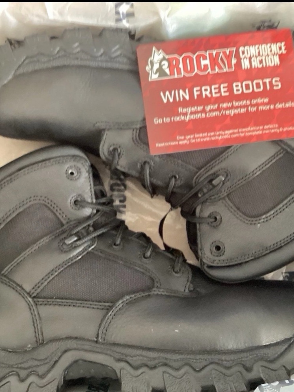 Rocky Men's 11W Black Tactical Duty Boots